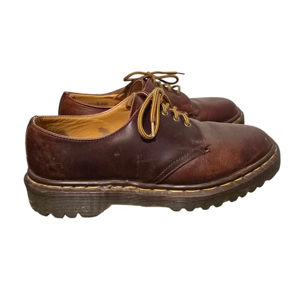 Vintage Dr Martens 8328 Made in‎ England Brown Leather Oxford Shoes Mens 5